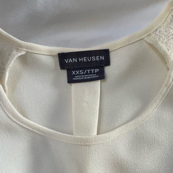 Van Heusen cream sleeveless blouse - Picture 3 of 4